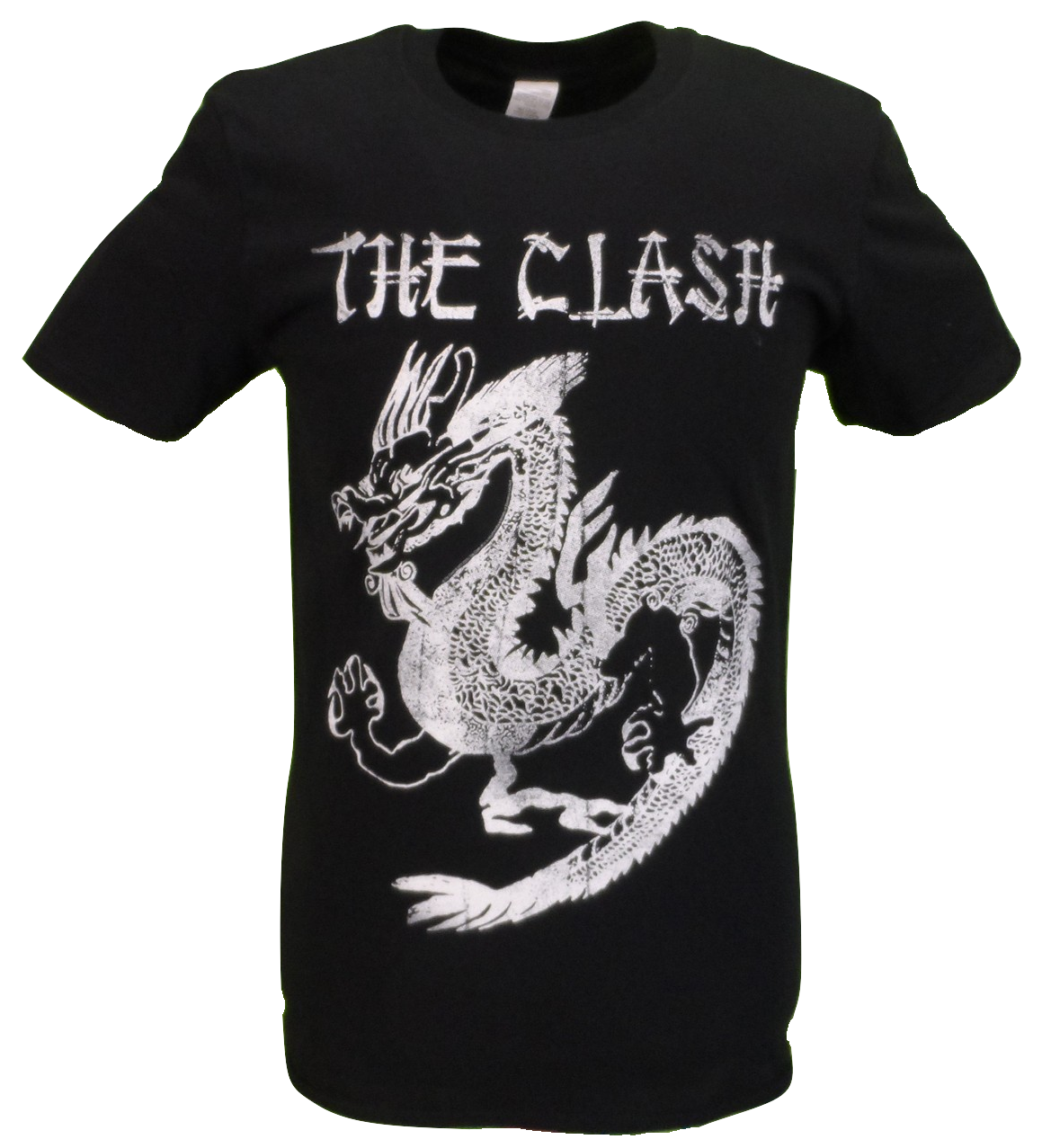 Mens Black Official The Clash Dragon T Shirt