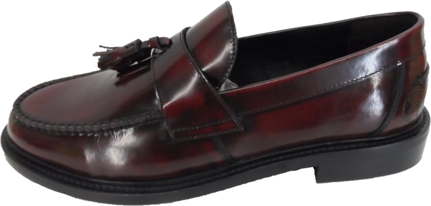 Delicious Junction and Trojan Mens The Duke Oxblood Tassel Loafers