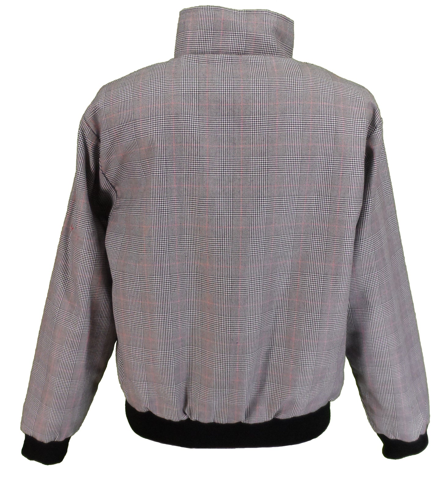 Mazeys Mens Grey Prince of Wales Harrington Jacket
