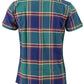 Relco Mens Green Navy Checked Short Sleeved Button Down Shirts