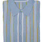 Relco Mens Sky Blue Retro Textured Striped Knitted Polo Cardigan