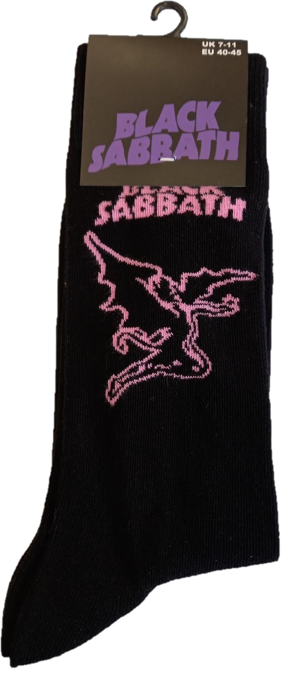 Mens Officially Licensed Black Sabbath Logo Socks