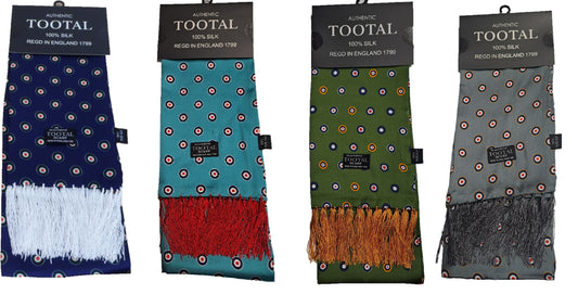 Tootal Mens Target Retro 100% Silk Scarf
