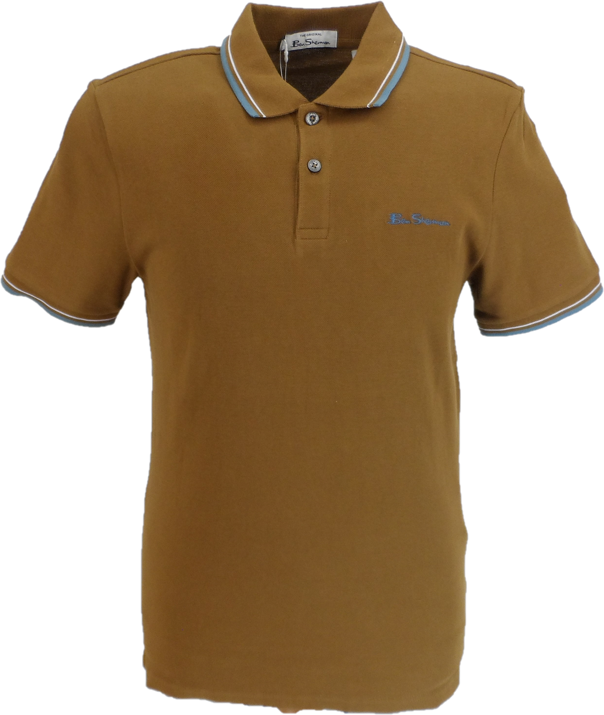 Ben Sherman Herren-Poloshirt in Ginger Brown aus 100 % Baumwolle