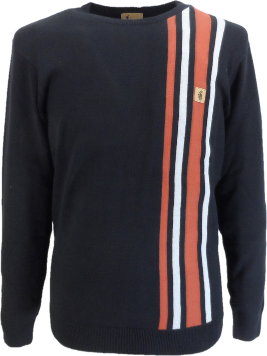 Maglione Gabicci Vintage da uomo blu navy Dirk Racing