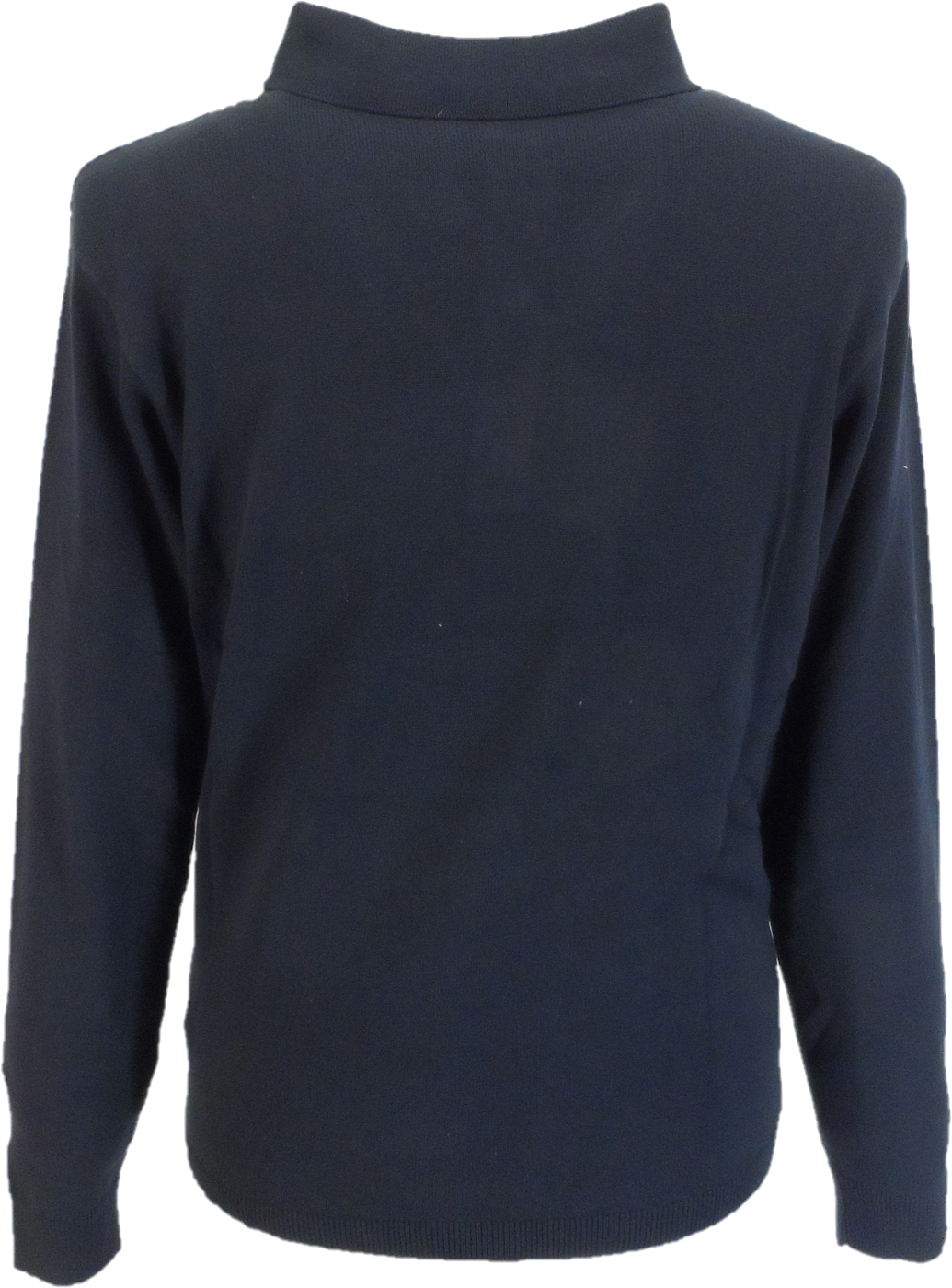 Gabicci Vintage polo tricoté bleu marine à losanges pour homme