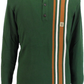 Gabicci Vintage Forest Green Stripe Knitted Polo