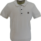 Gabicci Vintage cremefarbenes Jackson-Strick-Poloshirt für Herren