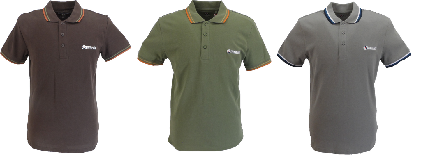 Lambretta 3 Shirt Pack Of Target Logo Polo Shirts All size Small