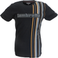 Lambretta Mens Black Striped Retro T Shirt