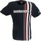 Lambretta Mens Navy Blue Striped Retro T Shirt