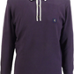 Gabicci Vintage Mens Lineker Grape Knitted Polo