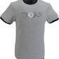 Trojan Records Marl Grey Classic Helmet  Outline Logo T-Shirt