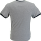 Trojan Records Marl Grey Classic Helmet  Outline Logo T-Shirt