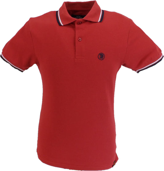 Trojan Mens Red Twin Tipped Polo Shirt