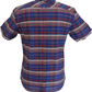 Ben Sherman Mens Royal Blue Checked Short Sleeved Shirt