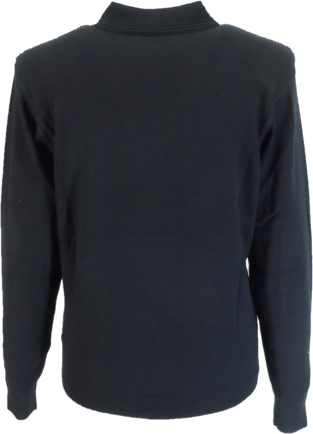 Gabicci Mens Black Multi Stripe Retro Knitted Polo