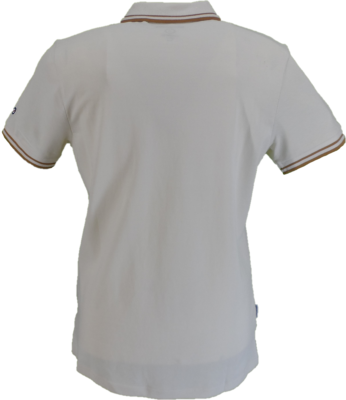 Men s Lambretta Classic Cream Cotton Polo Shirt Mazeys UK