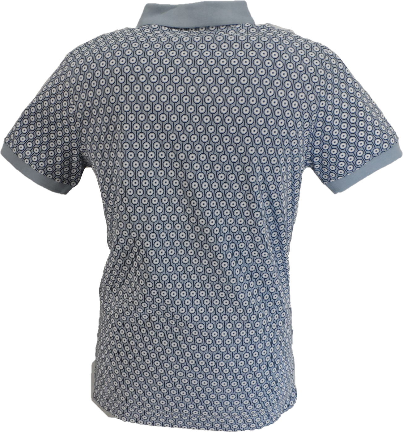 Lambretta Mens Dusky Blue All Over Target Polo Shirts