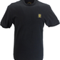 Trojan Mens Black Plain Badged tee 100% Cotton T-Shirt