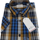 Ben Sherman Mens Lapis Blue Checked Short Sleeved Shirt
