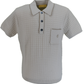 Gabicci Mens Linen Beige Archive Roy Knitted Polo Shirt