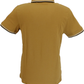Lambretta Mens Mustard Houndstooth Print Cotton Polo Shirts