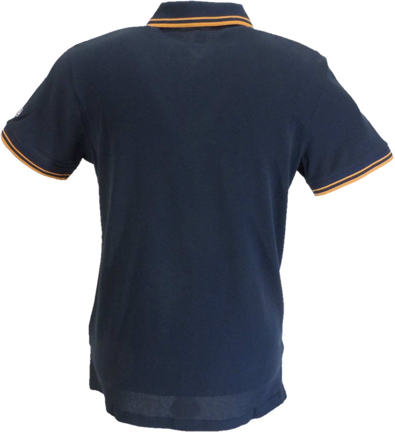 Lambretta Navy Tan Retro Target Logo 100% Cotton Polo Shirts