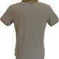 Lambretta Chashew/Stone/Navy/Orange Retro Target Logo 100% Cotton Polo Shirts