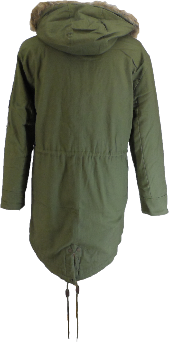 Lambretta Mens Khaki Green Vintage Parka