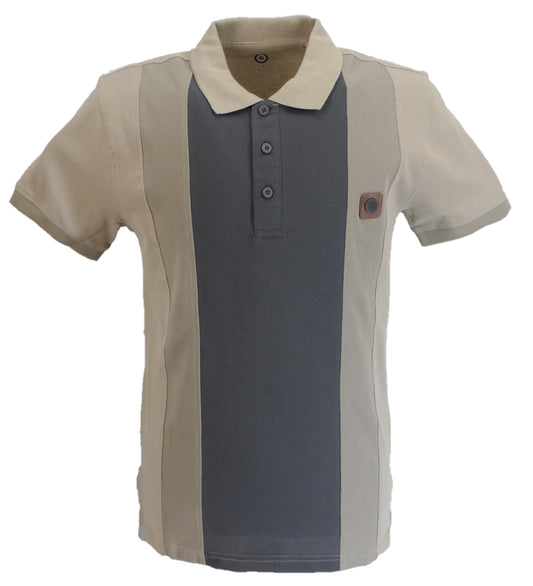 Lambretta Stone Biege Vintage Panel Polo Shirts