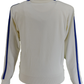 Trojan Mens Ecru Twin-Stripe Contrast Zip Retro Track Tops
