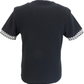 Trojan Mens Black Chequerboard Trim Pique T Shirt