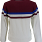 Trojan Mens Ecru Panel Stripe Track Tops