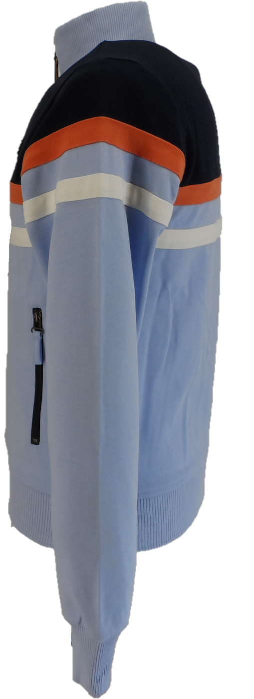 Trojan Mens Powder Blue Panel Stripe Track Tops