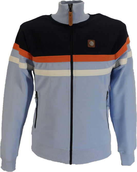 Trojan Mens Powder Blue Panel Stripe Track Tops