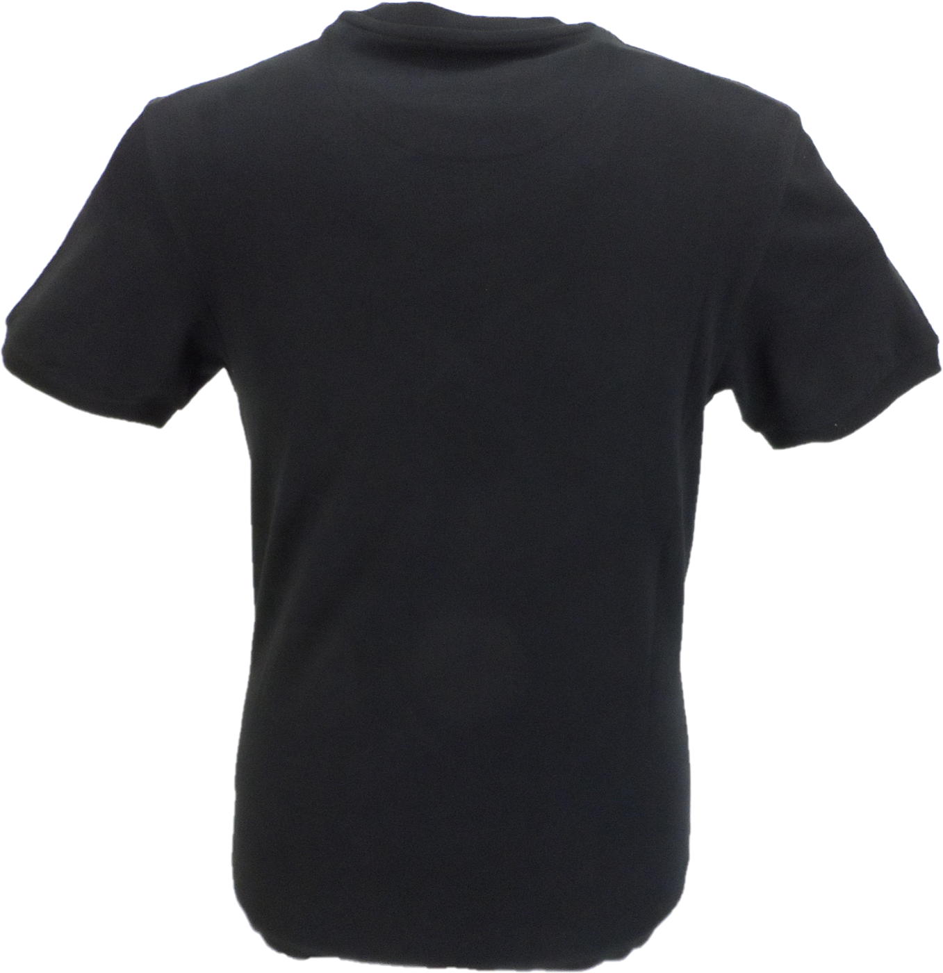 Trojan  Mens Black Logo 100% Self Flock T-Shirt