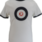 Trojan Mens Ecru Target Ringer logo T-Shirt
