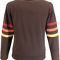 Trojan Mens Chocolate Brown Sleeve Stripe Zip Track Tops