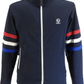 Trojan Mens Navy Blue Sleeve Stripe Zip Track Tops