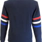 Trojan Mens Navy Blue Sleeve Stripe Zip Track Tops