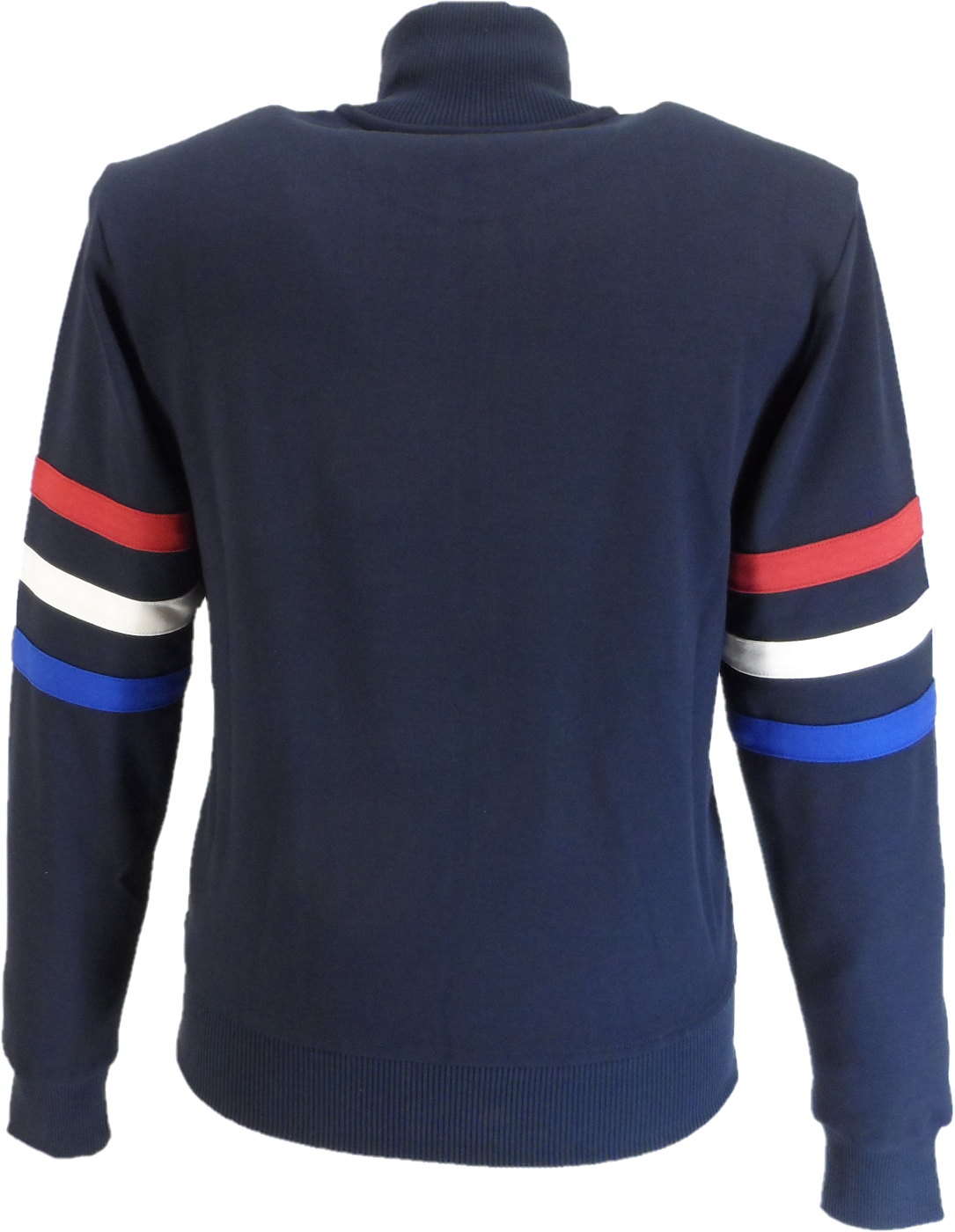Trojan Mens Navy Blue Sleeve Stripe Zip Track Tops
