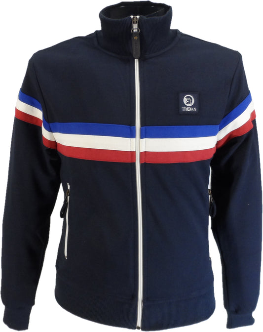 Trojan Mens Navy Blue 3 Stripe Track Tops