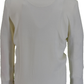 Trojan Mens Ecru Textured Racing Stripe Fine Gauge Turtle Neck