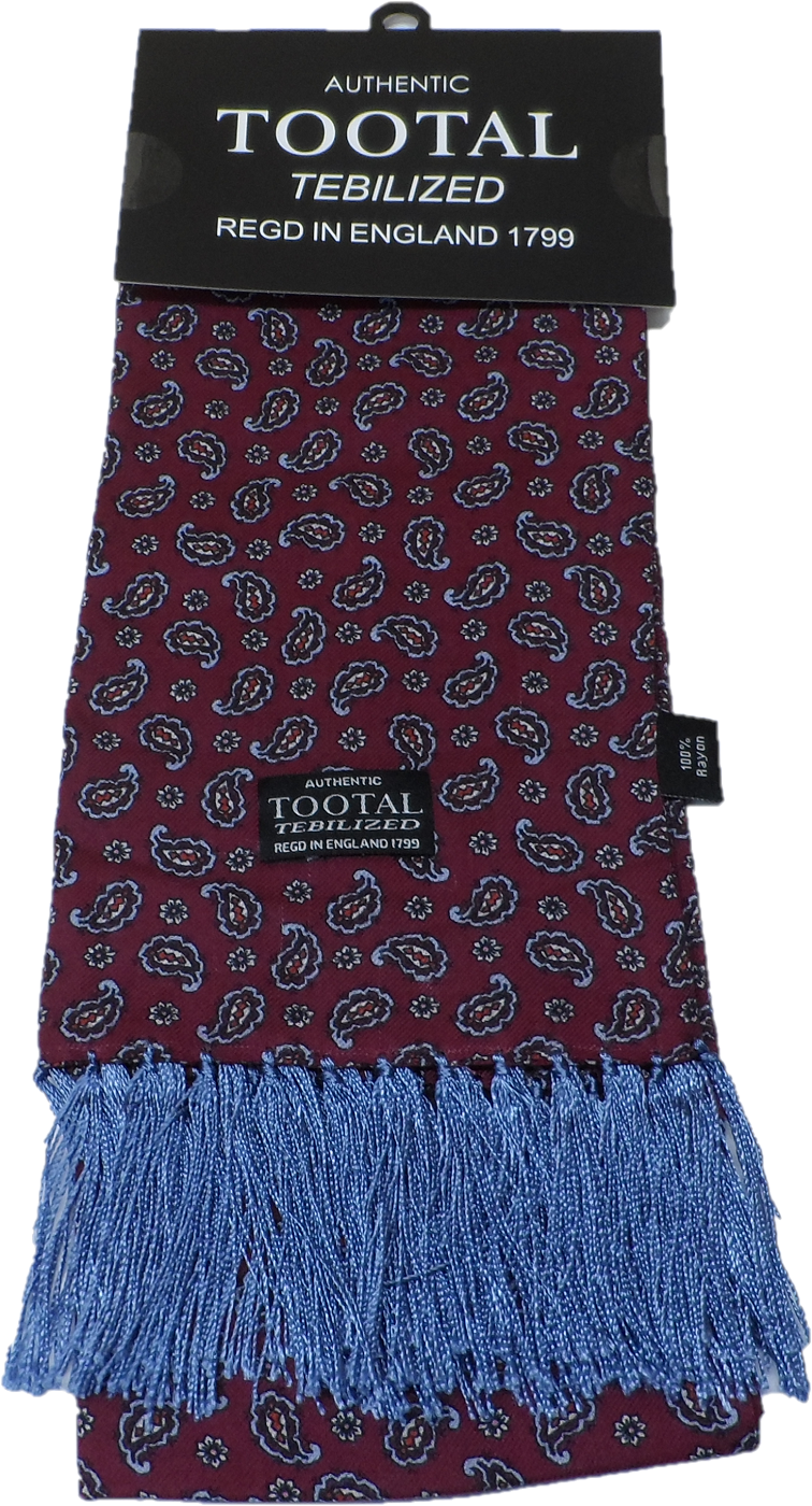Tootal Mens Tebilized 100% Rayon Paisley Scarf