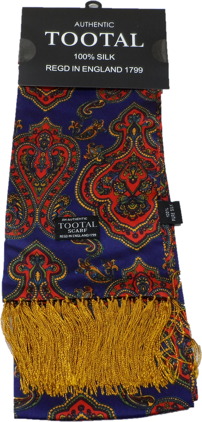 Tootal Mens Retro Paisley Print 100% Silk Scarves