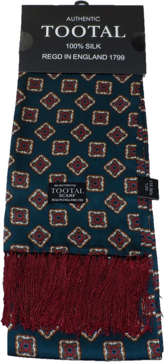 Tootal Mens Retro Geo Print 100% Silk Scarves