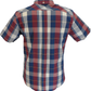 Ben Sherman Mens Dark Red Block Check Short Sleeved Shirt