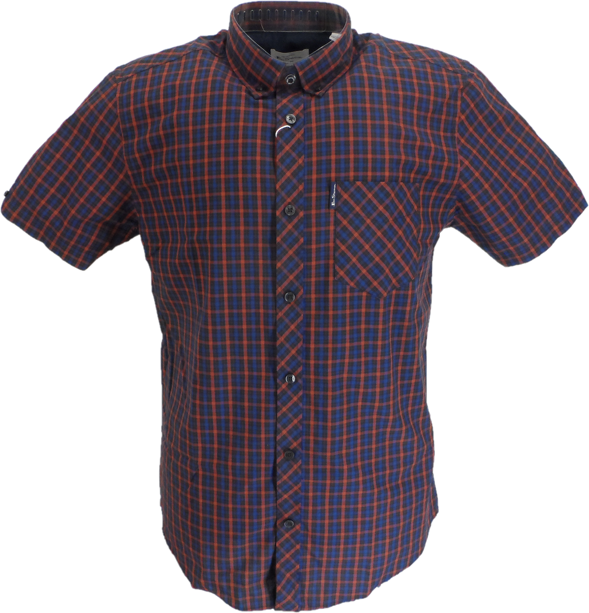 Ben Sherman Mens Sienna Signature House Check Short Sleeved Shirts