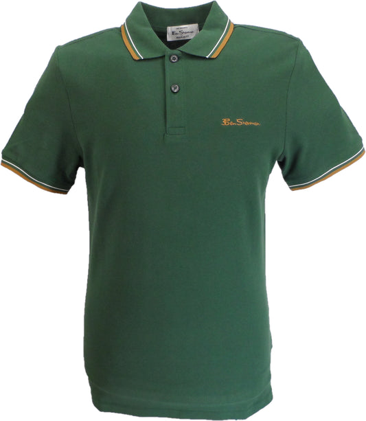 Ben Sherman Men's Signature Green 100% Cotton Polo Shirt